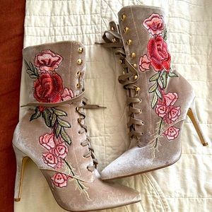 Desert Rose Suede-Like Booties Size 10